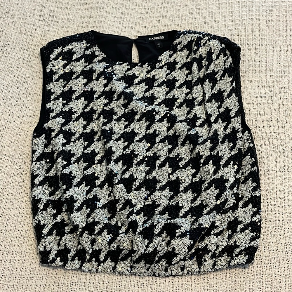 Express Sequin bubble top